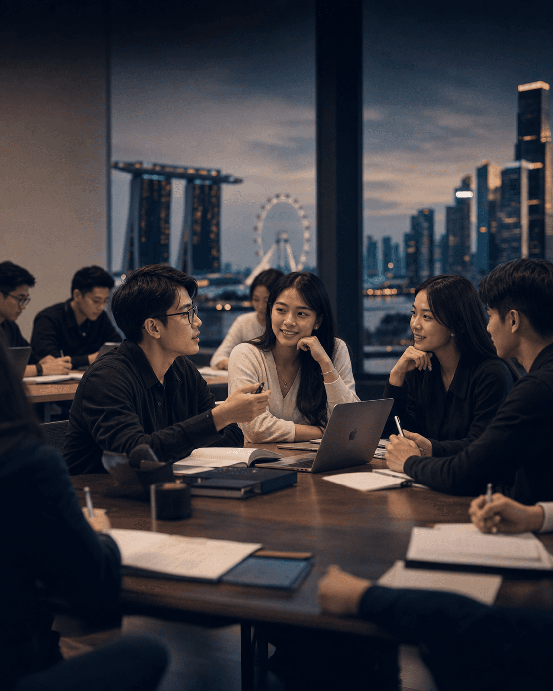Sinh viên học tập tại Singapore